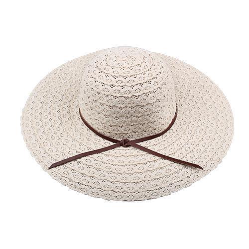 Beige summer folder hat women