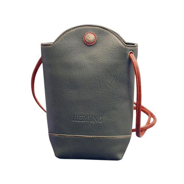 Green crossbody phone bucket bag
