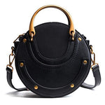 round crossbody bag black