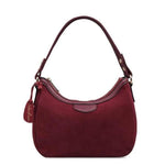 Burgundy Suede hobo bag