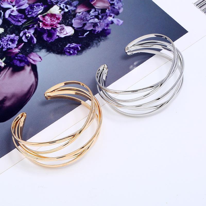  Two Twisted alloy Women Bracelet