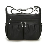 Black lightweight nylon crossbody bag