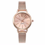 Rose gold watches for women with mesh bracelet