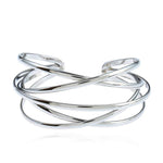  Twisted alloy Women Bracelet, silver