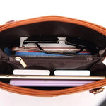 Leather 2 compartment handbag