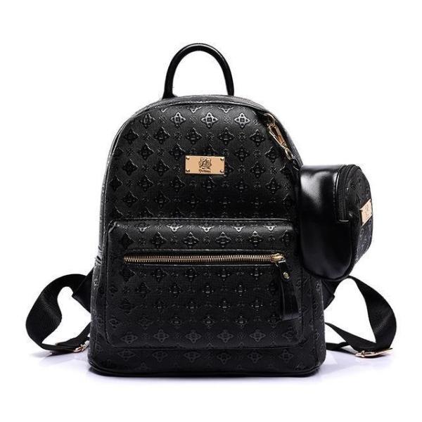 Black Fashion backpacks women's luxury