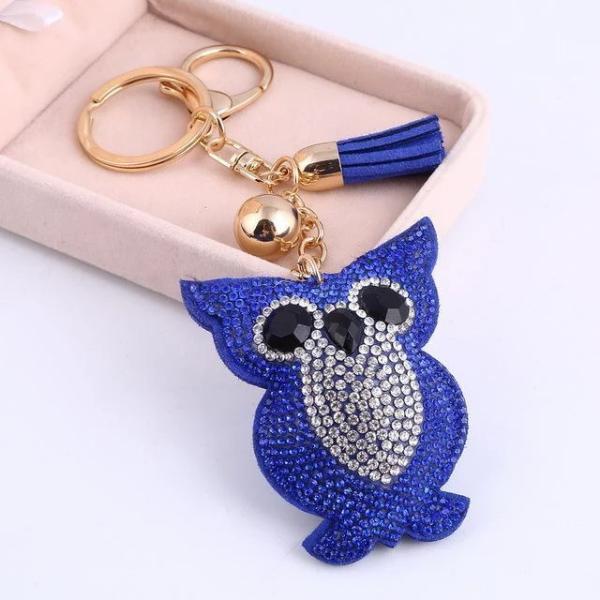 Blue owl keychain