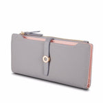 Cute slim gray wallet for women