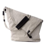 beige canvas crossbody shoulder bag