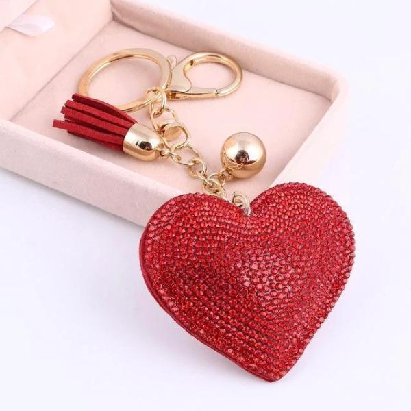 Red heart keychain