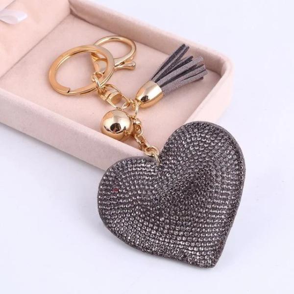 Black heart keychain