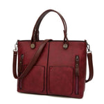 Red wine vintage tote 