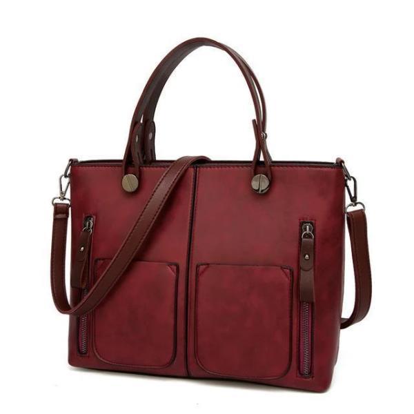 Red wine vintage tote 