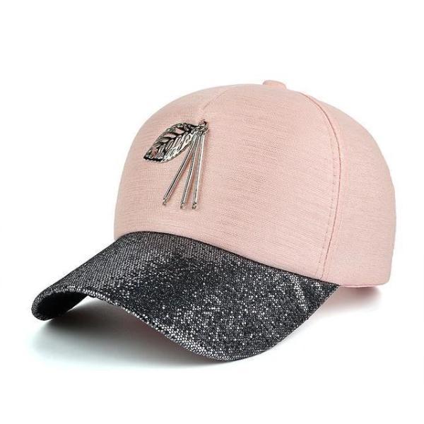 caps with glitter brim