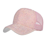 Pink rhinestone baseball cap