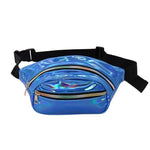 Blue holographic fanny pack