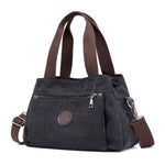 Black canvas handbag