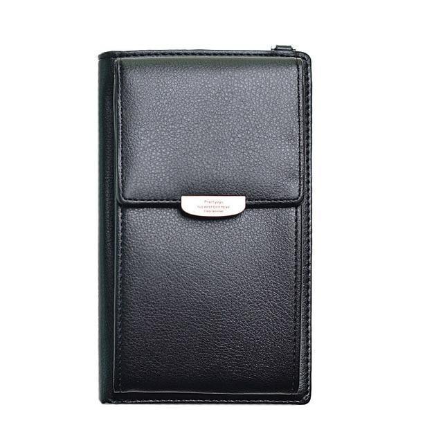 Black crossbody cell phone purse