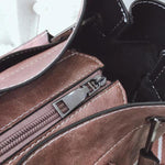 Aliza, Women Retro Leather Shoulder Bag and Tote, zipper