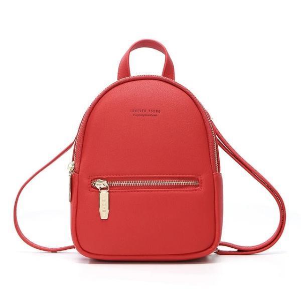 Red mini backpack purse