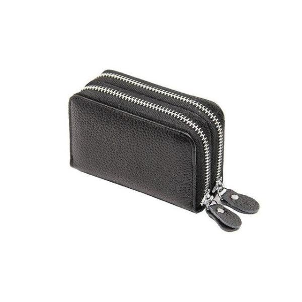 Black RFID credit card small wallet womens