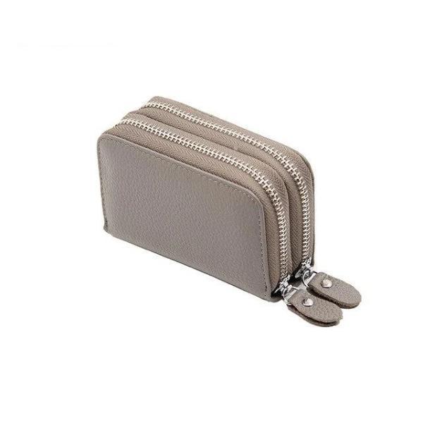 Gray RFID credit card small wallet womens
