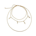 Triple choker Gold lightning