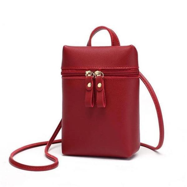 Red large crossbody phone bag