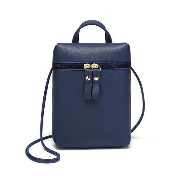 Blue large crossbody phone bag