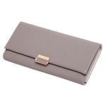 Gray women's clutch wallet