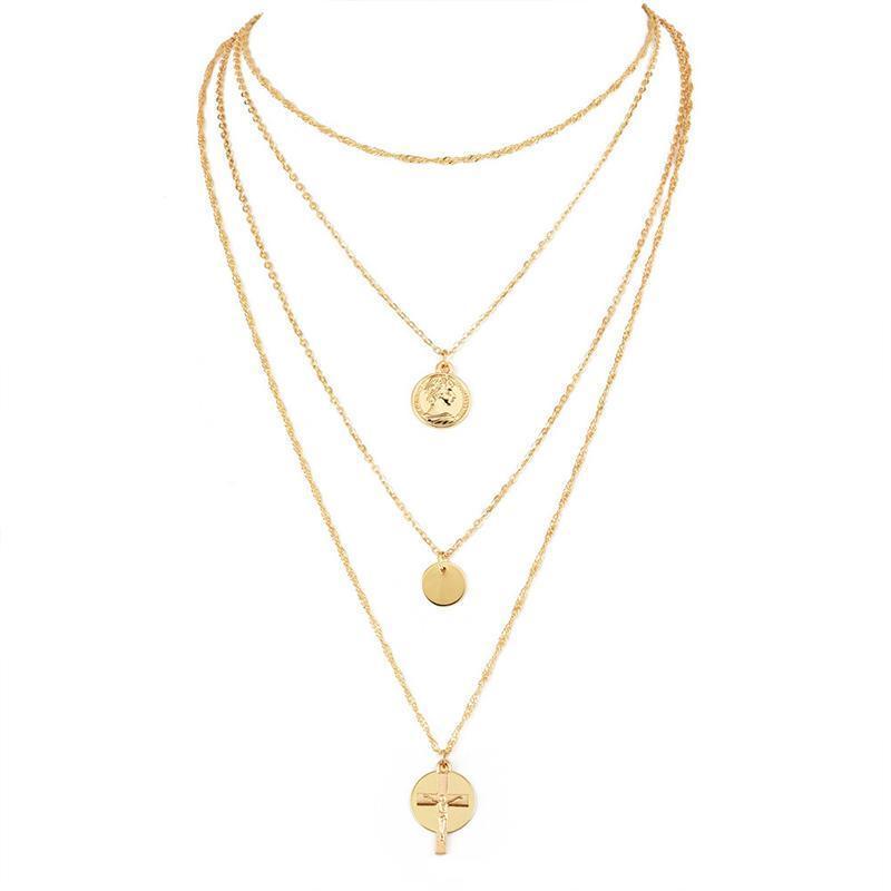 gold coin pendant necklace