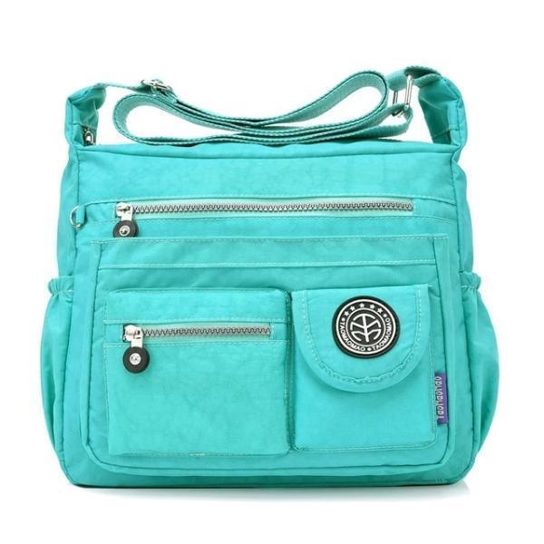 emerald crossbody travel bag water bottle holder