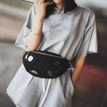 Large fanny pack with brooches