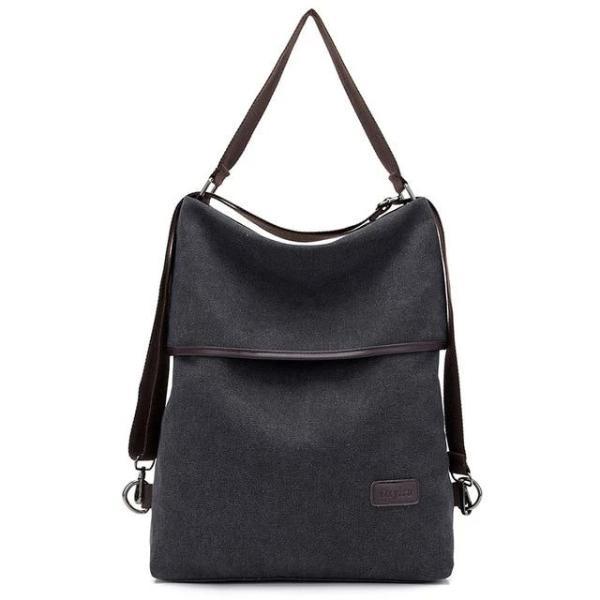 Vera, Women Multifunctional Soft Leather Backpack, black