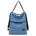 Vera, Women Multifunctional Soft Leather Backpack, blue