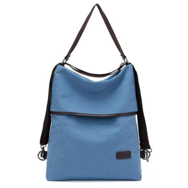 Vera, Women Multifunctional Soft Leather Backpack, blue