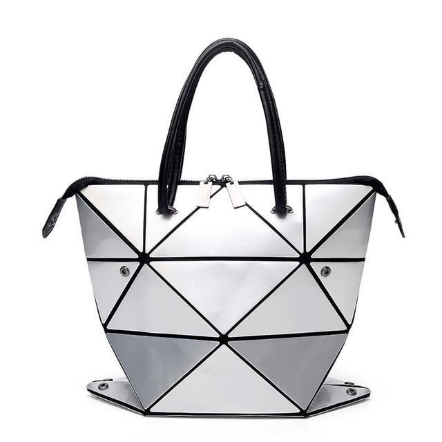 Luminous, Reflective Women Shoulder Bag, Silver
