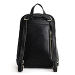 Leather backpack with convertible strap