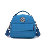 Sea blue small convertible backpack purse nylon