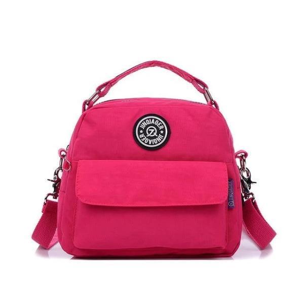 Pink small convertible backpack purse nylon