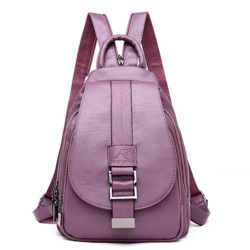 Lavender backpack sling bag leather women