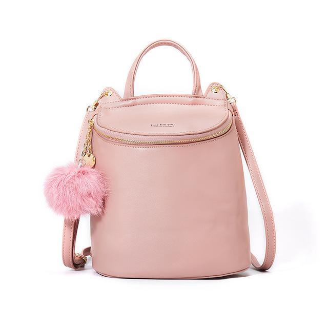Peach Color Fashion Backpack Purse for Women