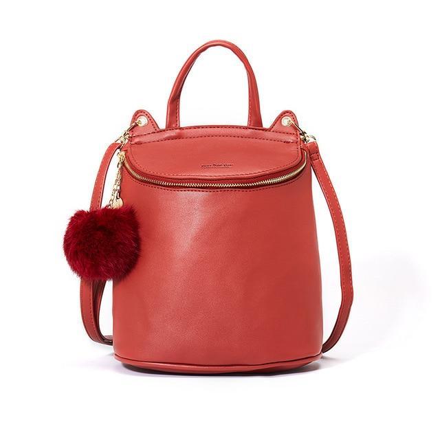 Red Color Fashion Backpack Purse for Women