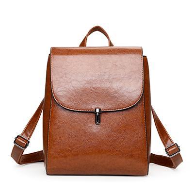 Brown Leather convertible backpack purse