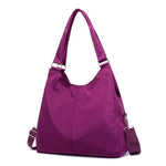 Purple nylon handbags