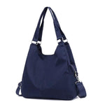 Blue nylon cross body handbags women