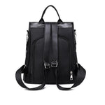 Backpack with anti theft back opening 
