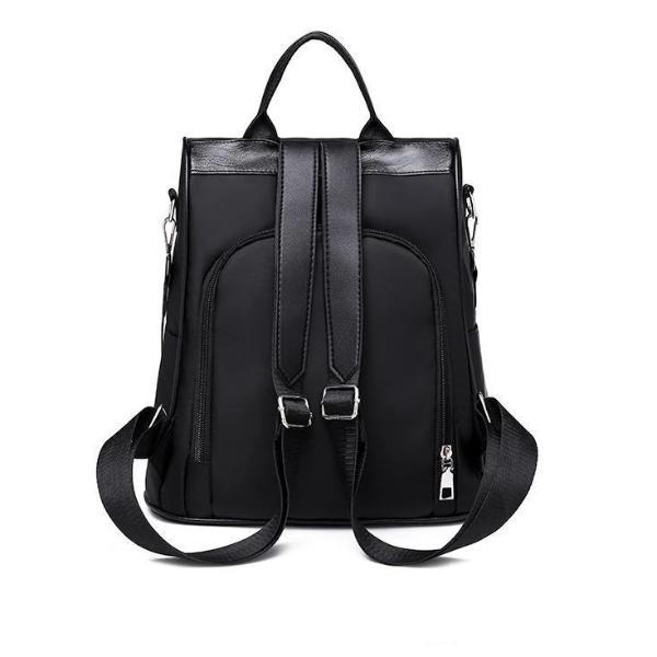 Backpack with anti theft back opening 