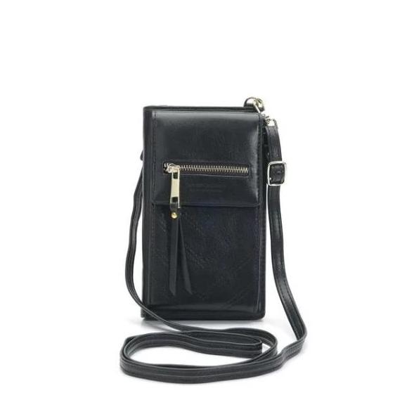 Black crossbody phone bag