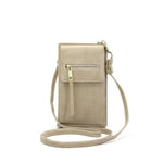 Beige crossbody phone bag